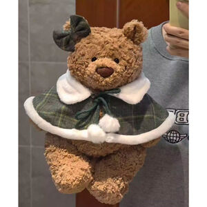 Bartholomew bear cute clothes outfits - Christmas green cloak - KK02(large)
